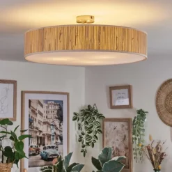 hofstein Foggia Plafonnier Nickel mat, 3 lumières