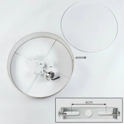 hofstein Foggia Plafonnier Nickel mat, 3 lumières