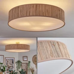 hofstein Foggia Plafonnier Nickel mat, 3 lumières