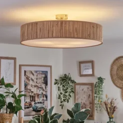 hofstein Foggia Plafonnier Nickel mat, 3 lumières