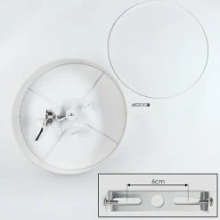 Lampes En Tissu-hofstein Foggia Plafonnier Nickel mat, 3 lumières