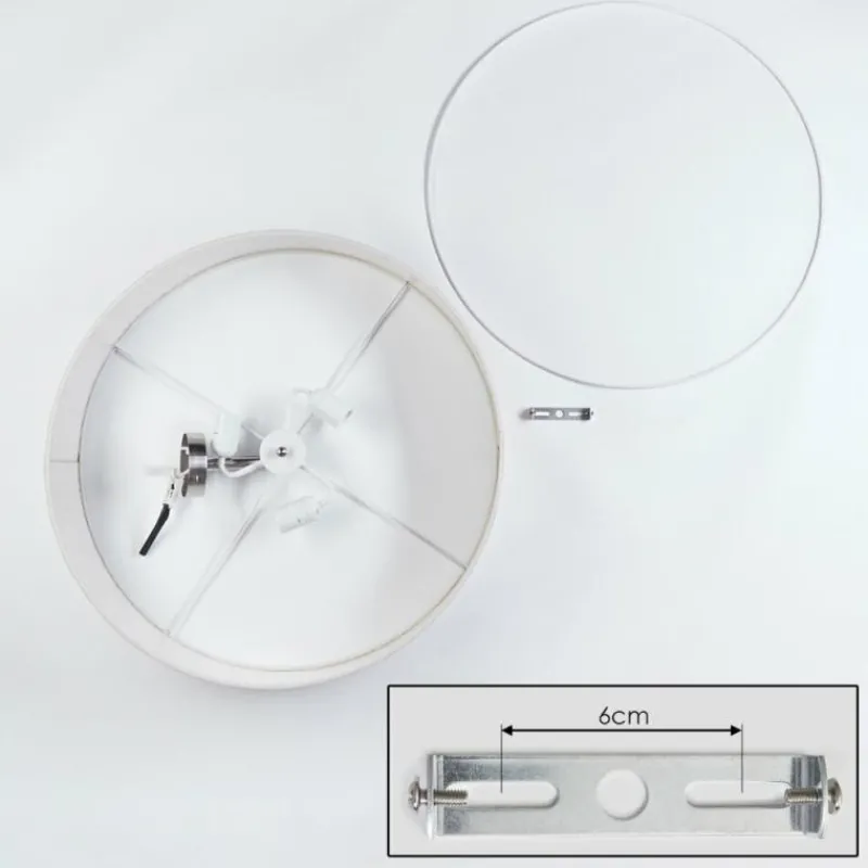 Lampes En Tissu-hofstein Foggia Plafonnier Nickel mat, 3 lumières