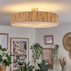 Lampes En Tissu-hofstein Foggia Plafonnier Nickel mat, 3 lumières