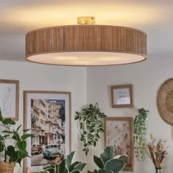 Lampes En Tissu-hofstein Foggia Plafonnier Nickel mat, 3 lumières