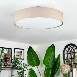 Lampes En Tissu-hofstein Foggia Plafonnier Nickel mat, 3 lumières