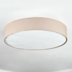 Lampes En Tissu-hofstein Foggia Plafonnier Nickel mat, 3 lumières
