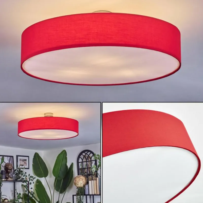 Lampes En Tissu-hofstein Foggia Plafonnier Nickel mat, 3 lumières