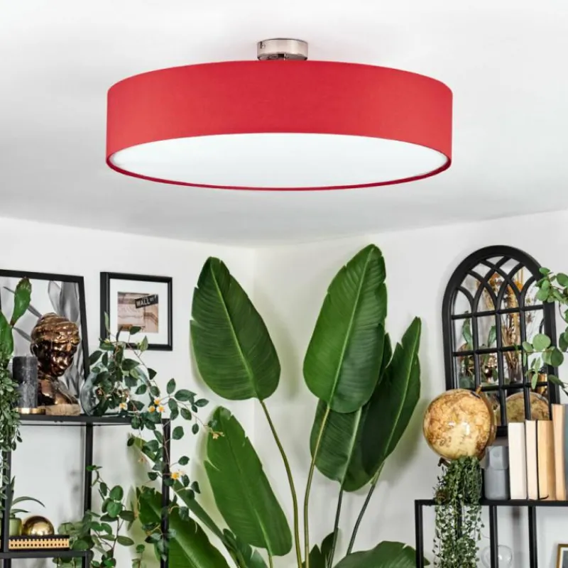 Lampes En Tissu-hofstein Foggia Plafonnier Nickel mat, 3 lumières