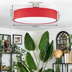 Lampes En Tissu-hofstein Foggia Plafonnier Nickel mat, 3 lumières