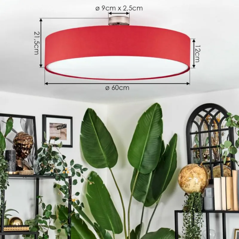 Lampes En Tissu-hofstein Foggia Plafonnier Nickel mat, 3 lumières