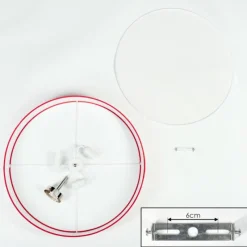 Lampes En Tissu-hofstein Foggia Plafonnier Nickel mat, 3 lumières