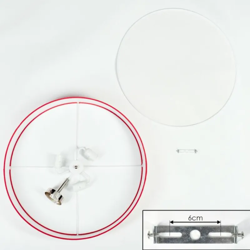 Lampes En Tissu-hofstein Foggia Plafonnier Nickel mat, 3 lumières