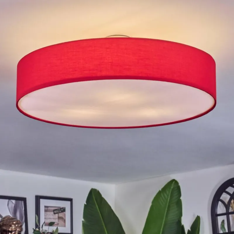 Lampes En Tissu-hofstein Foggia Plafonnier Nickel mat, 3 lumières