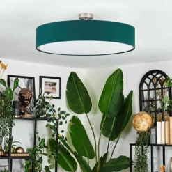 Lampes En Tissu-hofstein Foggia Plafonnier Nickel mat, 3 lumières