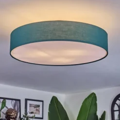 Lampes En Tissu-hofstein Foggia Plafonnier Nickel mat, 3 lumières