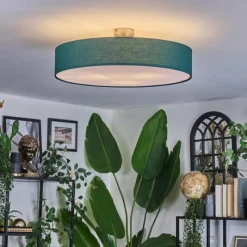 Lampes En Tissu-hofstein Foggia Plafonnier Nickel mat, 3 lumières