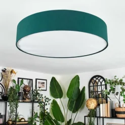 Lampes En Tissu-hofstein Foggia Plafonnier Nickel mat, 3 lumières