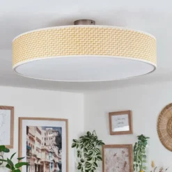 Lampes En Tissu-hofstein Foggia Plafonnier Nickel mat, 3 lumières