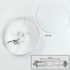 Lampes En Tissu-hofstein Foggia Plafonnier Nickel mat, 3 lumières