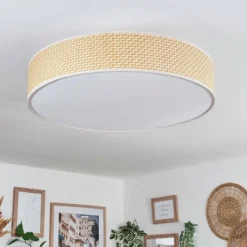 Lampes En Tissu-hofstein Foggia Plafonnier Nickel mat, 3 lumières