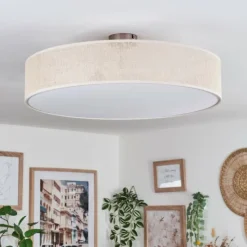 Lampes En Tissu-hofstein Foggia Plafonnier Nickel mat, 3 lumières