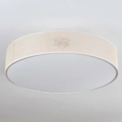 Lampes En Tissu-hofstein Foggia Plafonnier Nickel mat, 3 lumières