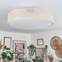 Lampes En Tissu-hofstein Foggia Plafonnier Nickel mat, 3 lumières