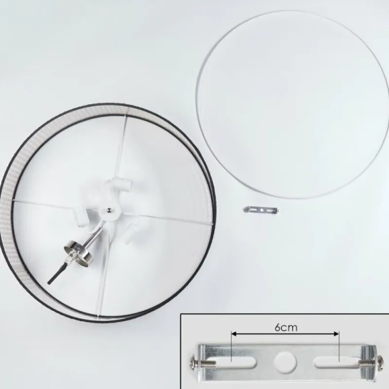 Lampes En Tissu-hofstein Foggia Plafonnier Nickel mat, 3 lumières