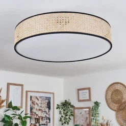 Lampes En Tissu-hofstein Foggia Plafonnier Nickel mat, 3 lumières