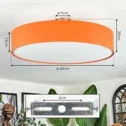 Lampes En Tissu-hofstein Foggia Plafonnier Nickel mat, 3 lumières