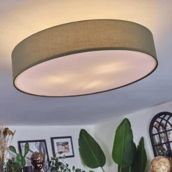 Lampes En Tissu-hofstein Foggia Plafonnier Nickel mat, 3 lumières
