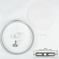 Lampes En Tissu-hofstein Foggia Plafonnier Nickel mat, 3 lumières