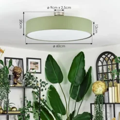 Lampes En Tissu-hofstein Foggia Plafonnier Nickel mat, 3 lumières