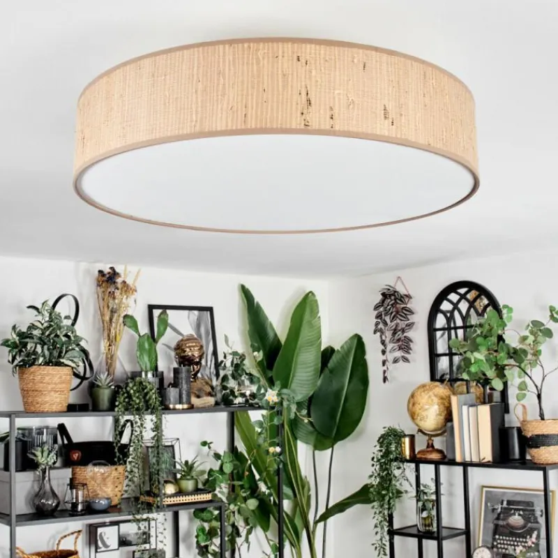 Lampes En Tissu-hofstein Foggia Plafonnier Nickel mat, 3 lumières