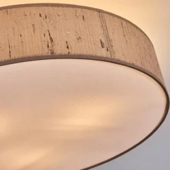 Lampes En Tissu-hofstein Foggia Plafonnier Nickel mat, 3 lumières