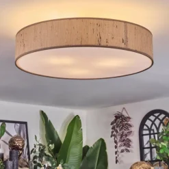 Lampes En Tissu-hofstein Foggia Plafonnier Nickel mat, 3 lumières