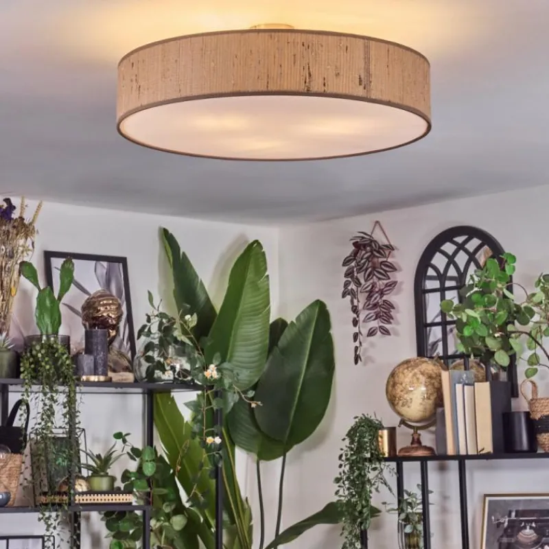 Lampes En Tissu-hofstein Foggia Plafonnier Nickel mat, 3 lumières