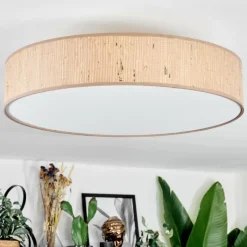 Lampes En Tissu-hofstein Foggia Plafonnier Nickel mat, 3 lumières