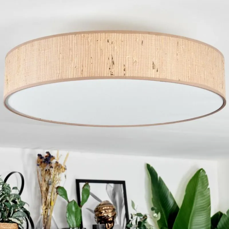 Lampes En Tissu-hofstein Foggia Plafonnier Nickel mat, 3 lumières