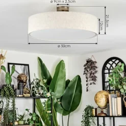 Luminaires Scandinaves-hofstein Foggia Plafonnier Nickel mat, 3 lumières