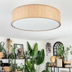 Lampes En Tissu-hofstein Foggia Plafonnier Nickel mat, 3 lumières