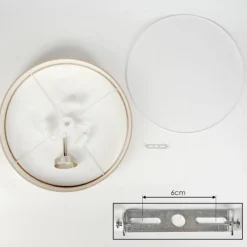 Lampes En Tissu-hofstein Foggia Plafonnier Nickel mat, 3 lumières