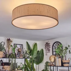 Lampes En Tissu-hofstein Foggia Plafonnier Nickel mat, 3 lumières