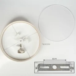 Lampes En Tissu-hofstein Foggia Plafonnier Nickel mat, 3 lumières