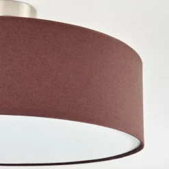 Lampes En Tissu-hofstein Foggia Plafonnier Nickel mat, 3 lumières