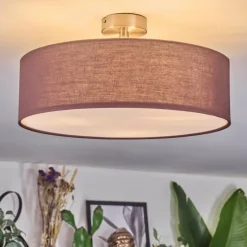 Lampes En Tissu-hofstein Foggia Plafonnier Nickel mat, 3 lumières