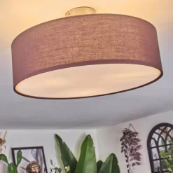 Lampes En Tissu-hofstein Foggia Plafonnier Nickel mat, 3 lumières