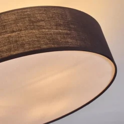 Lampes En Tissu-hofstein Foggia Plafonnier Nickel mat, 3 lumières
