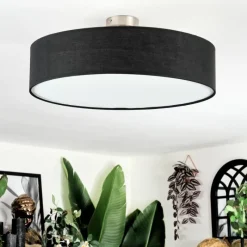 Lampes En Tissu-hofstein Foggia Plafonnier Nickel mat, 3 lumières