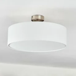 Lampes En Tissu-hofstein Foggia Plafonnier Nickel mat, 3 lumières